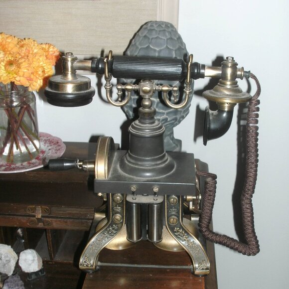 ~ Collectible Crosley 1892 Retro Telephone Phone Push Button Tel Jack ~ WORKS ~ - Picture 3 of 6
